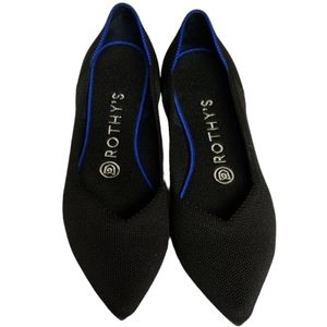 ROTHY'S BLACK POINTED FLATS